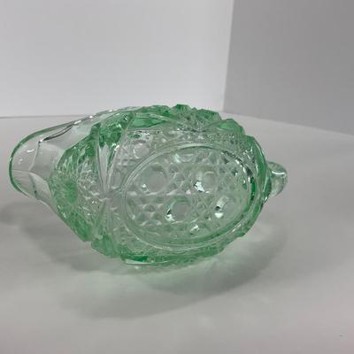 -101- URANIUM | Vintage Mint Green Creamer & Sugar