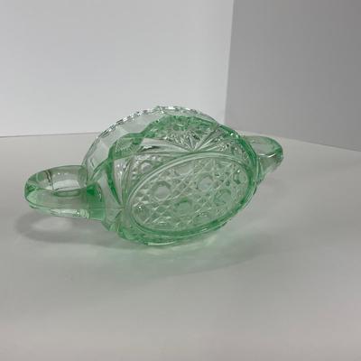 -101- URANIUM | Vintage Mint Green Creamer & Sugar