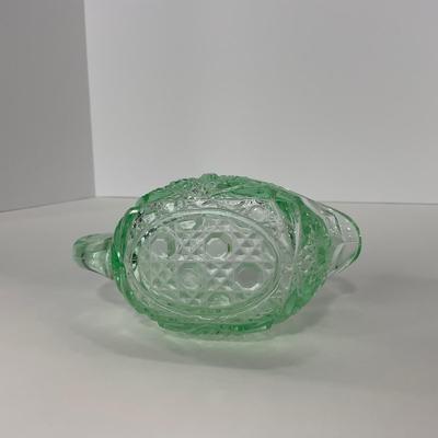 -101- URANIUM | Vintage Mint Green Creamer & Sugar