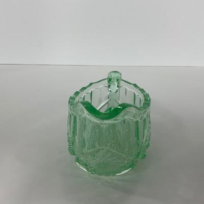 -101- URANIUM | Vintage Mint Green Creamer & Sugar