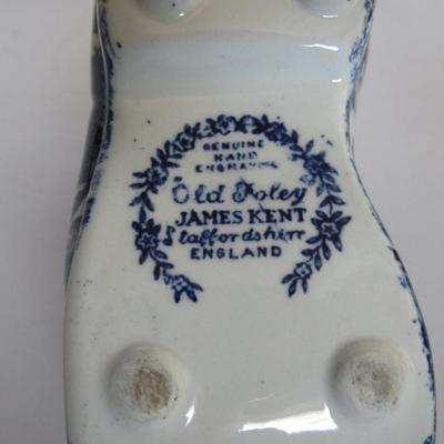 Old Transferware Shoe, Old Foley, James Kent, Staffordshire, England