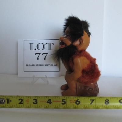 Old Japan Plaster Cave Man Bank Cute, Read Description