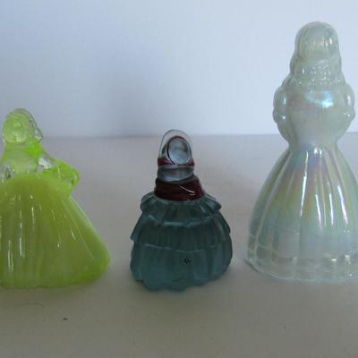 3 Older Boyd Glass Girl Doll Figurines