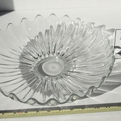 Very Large Clear Glass Serving Bowl/Tray