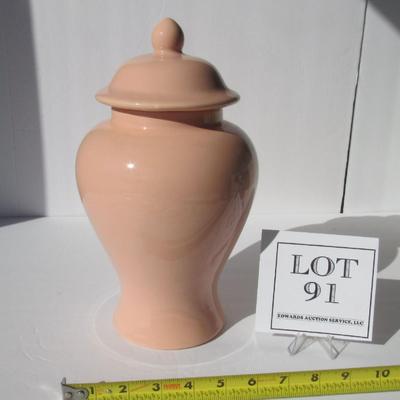Vintage Haeger Pottery Tall Covered Vase or Urn