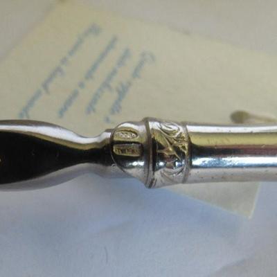 Nice Murano Italy Art Glass Ink Pen Sterling and Glass In Box