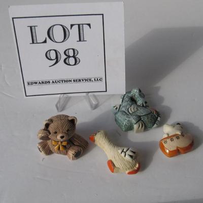 3 Artisan Hand Made Animal Magnets, JJ Madison-Irvine, Made in Uruaguay & 1 Extra