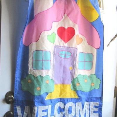 Large Outdoors Decorative Welcome Flag