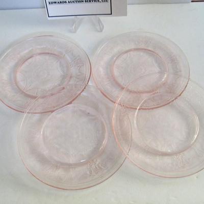 Mosser Glass Childs Pink Jennifer 4 Dinner Plates