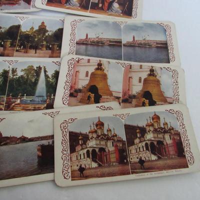 Lot of 14 Antique Stereoviewer Cards of Japan, Russia, Mexico City, Cuba, Chili