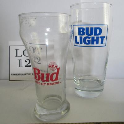 Lot of 4 Misc Bud and Bud Light Beer Glasses