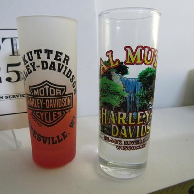 Three Harley Davidson Shot Glasses