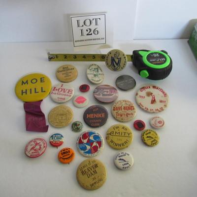 Mixed Lot of Pinback Buttons