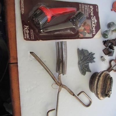 Junk Drawer Lot of Stuff, Vintage Hair Crimper