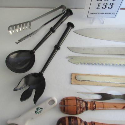 Lot of Kitchen Knives and Utensils
