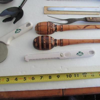 Lot of Kitchen Knives and Utensils