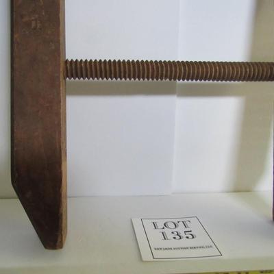 Lot 135: Nice Vintage Solid Wood Screw Clamp