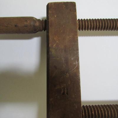 Lot 135: Nice Vintage Solid Wood Screw Clamp