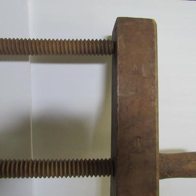Lot 135: Nice Vintage Solid Wood Screw Clamp
