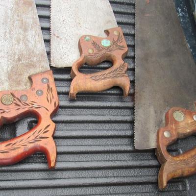 Lot 136: Old Hand Saws