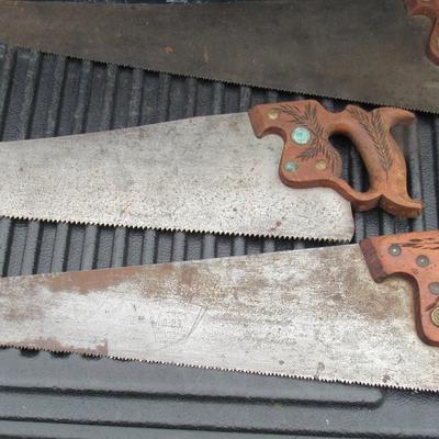 Lot 136: Old Hand Saws