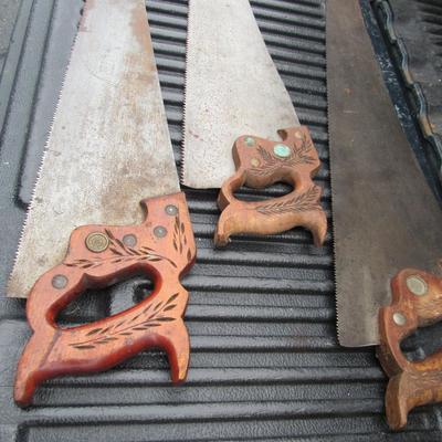 Lot 136: Old Hand Saws
