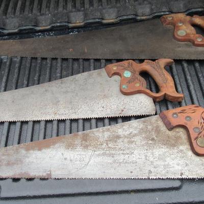 Lot 136: Old Hand Saws
