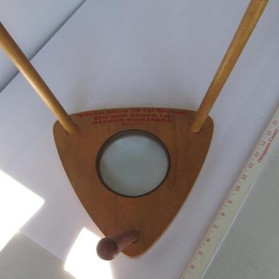 Lot 137: Vintage Creative Playthings Kids Wood Stool and Magnifier