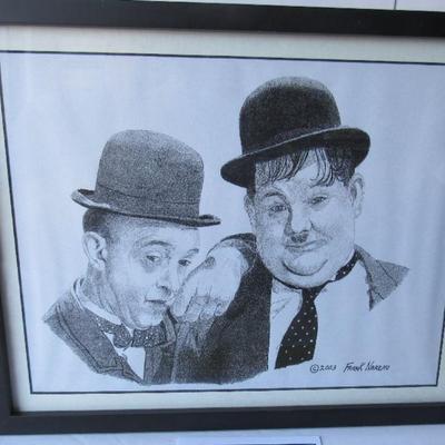 Lot 139: Laurel and Hardy Print, Frank Nareau, 2003, 12" x 15"