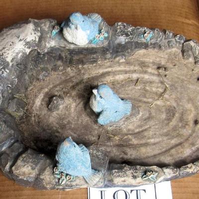 Lot 145: Flat Outdoor Garden Birdbath
