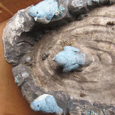 Lot 145: Flat Outdoor Garden Birdbath