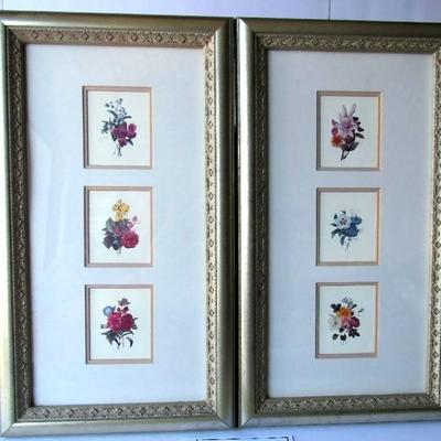 Lot 151: 2 Very Pretty Floral Framed Pictures