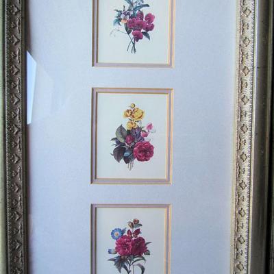 Lot 151: 2 Very Pretty Floral Framed Pictures