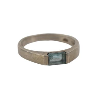Sterling Silver and Aquamarine Ring