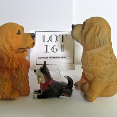 3 Thin Plastic or Resin Dogs