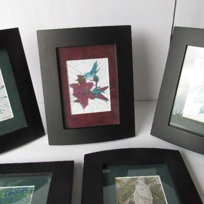 Lot 164: Set of 5 Various Bird Pictures, Small Size