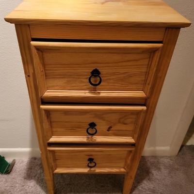 Small Wood 3 Drawer Cabinet