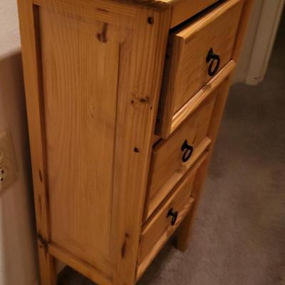 Small Wood 3 Drawer Cabinet