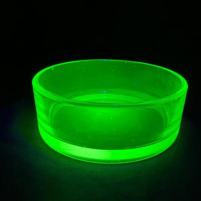 -104- URANIUM | Green Depression Heavy Bowl