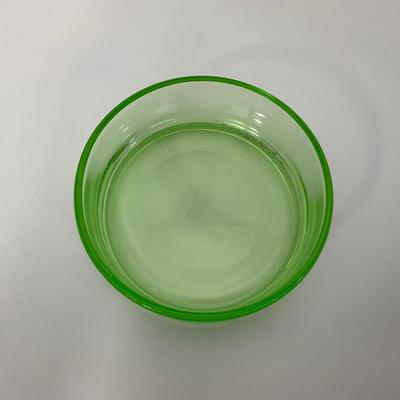 -104- URANIUM | Green Depression Heavy Bowl