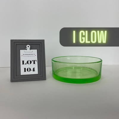 -104- URANIUM | Green Depression Heavy Bowl