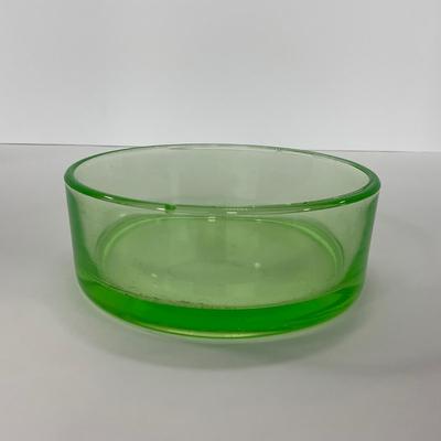 -104- URANIUM | Green Depression Heavy Bowl