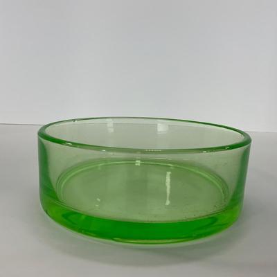 -104- URANIUM | Green Depression Heavy Bowl