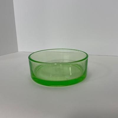 -104- URANIUM | Green Depression Heavy Bowl
