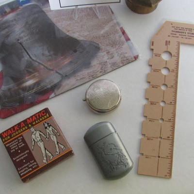 Interesting Junk Drawer Lot, Walk a Matic, Pocket Ashtray, More