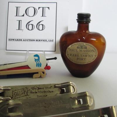 Bottle Opener Lot With Stir Sticks and Mini Booze Bottle