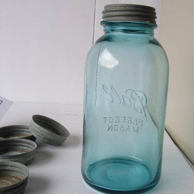 Nice Color Ball Perfect Mason Large Canning Jar with Cover and Many Zink and Glass Caps