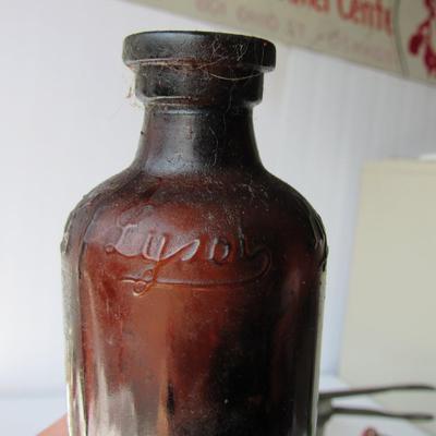 Lot of Vintage Kitchen Stuff, Tin, Lysol Bottle