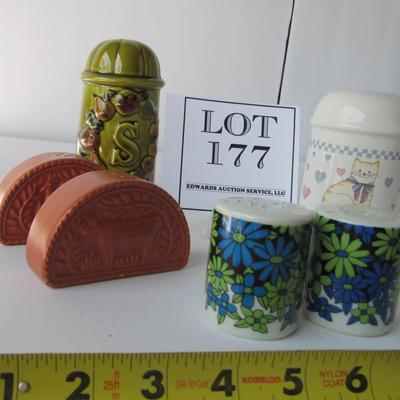 Lot of Vintage Salt and Pepper Shakers and a Single Large One