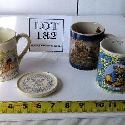 3 Mugs: Lucy and Me, Boyd's Bears Friends, and Country Kids With Cover
